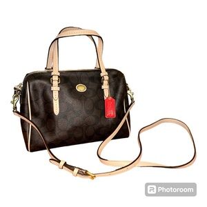 Coach Peyton Signature Mini Bennett Crossbody Satchel